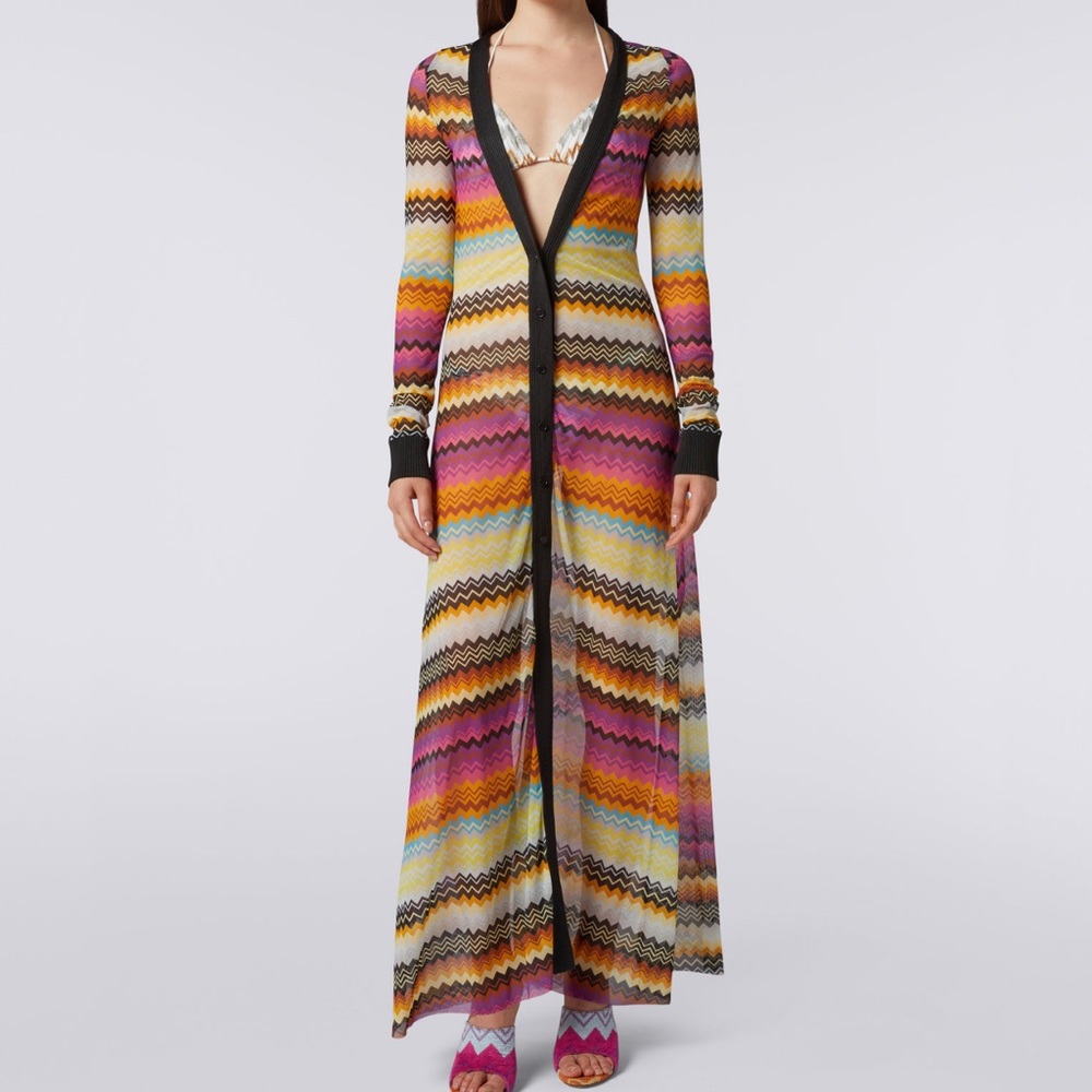 MISSONI zigzag cover up cardigan SIZE 2! Never worn!